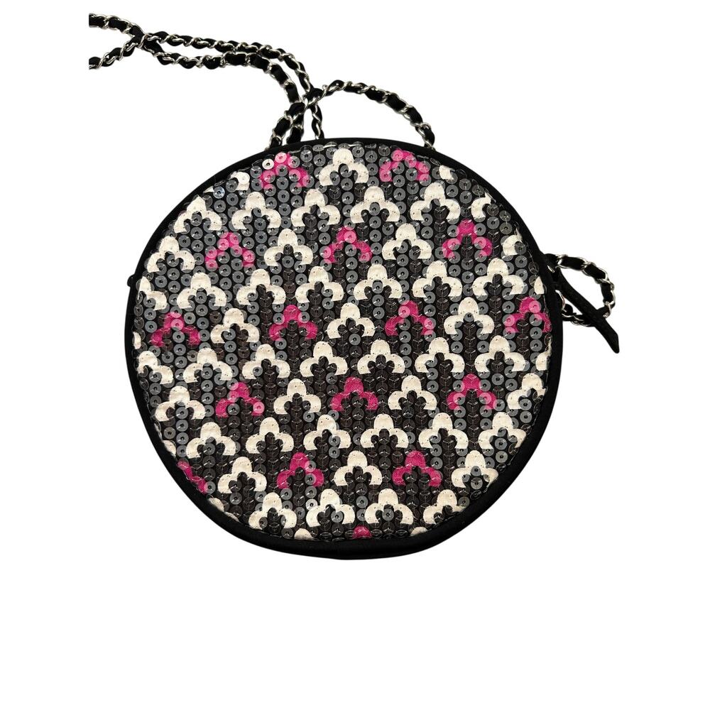 Vera‎ Bradley Shimmer Evening Bag Canterbury Magenta Pattern Round Crossbody - Picture 5 of 12